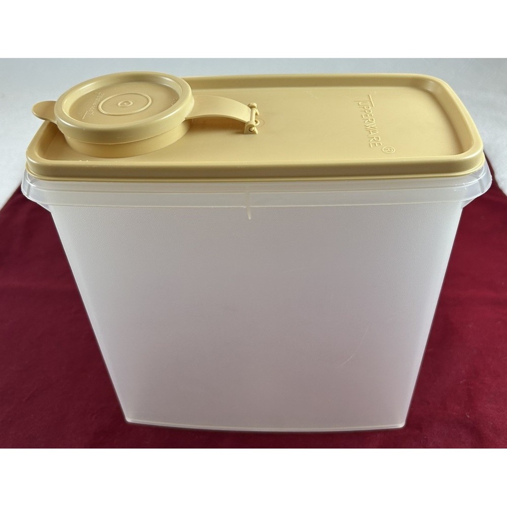 Vtg Tupperware Cereal Keeper Storage Container 13 Cup #469 w/Maize Pour Seal EUC